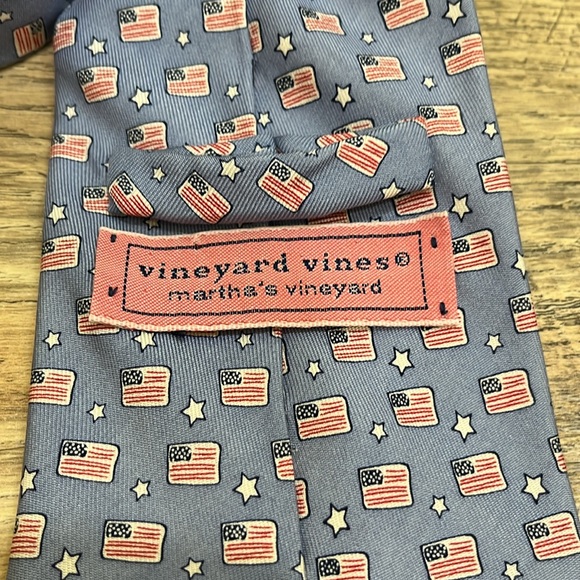 Mens Vineyards Vines American flag neck tie - Picture 6 of 13
